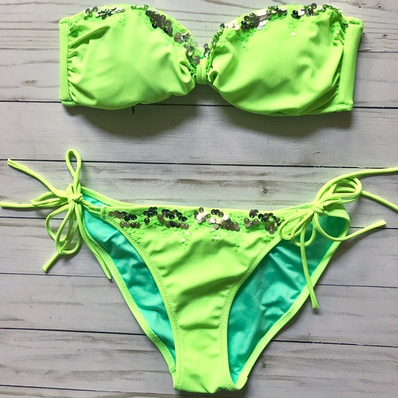 neon green bikini victoria secret